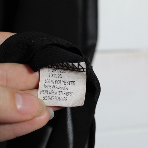 SOLD Sheer Black Button Blouse With Pockets - Picture 6 of 8